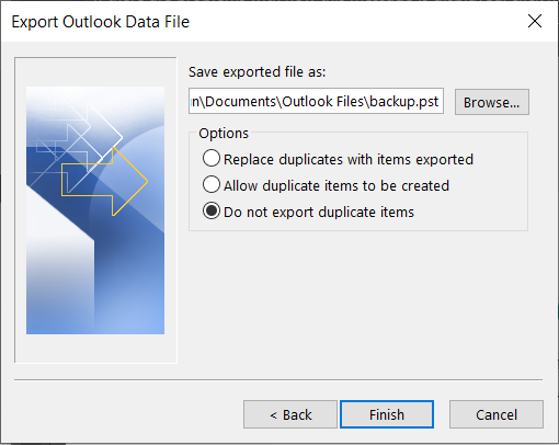 backup GoDaddy emails outlook 5