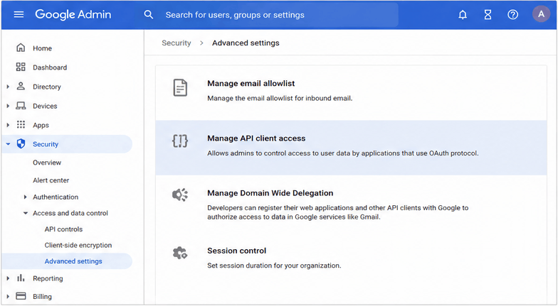 Manage API Client Access