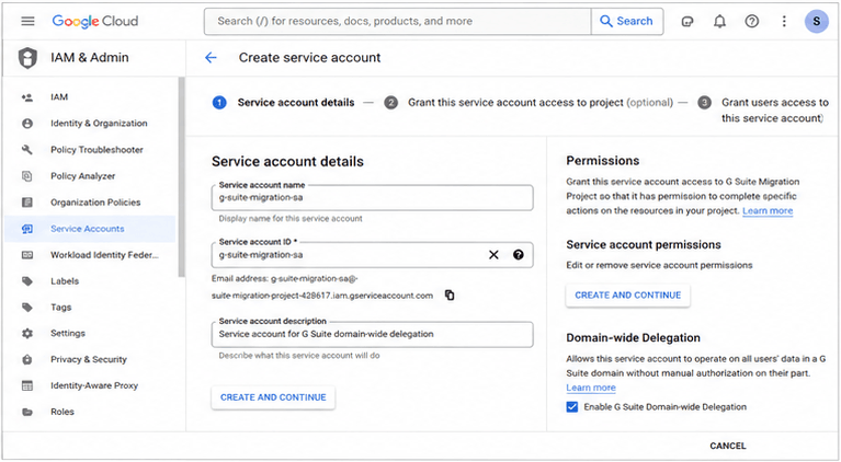 G Suite Domain-wide Delegation