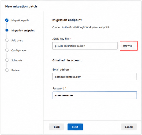 Upload Json Key