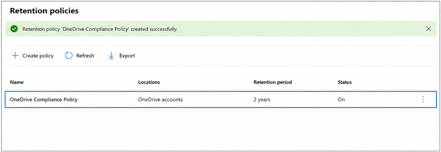 Policy Applied Successfully
