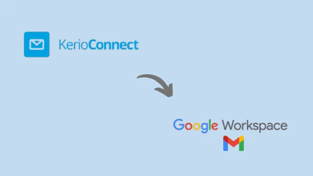 Kerio Emails to Google Workspace migration banner