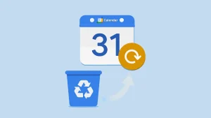 restore deleted events from Google Calendar