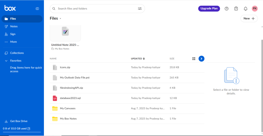 Navigate to fils option