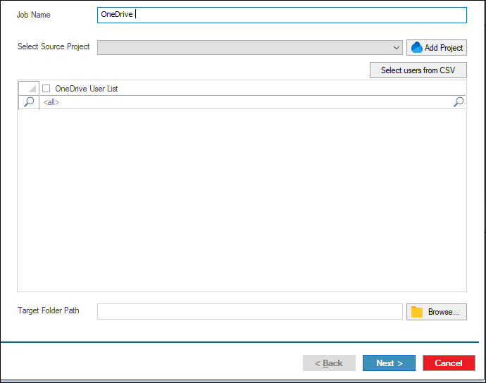 Create backup job