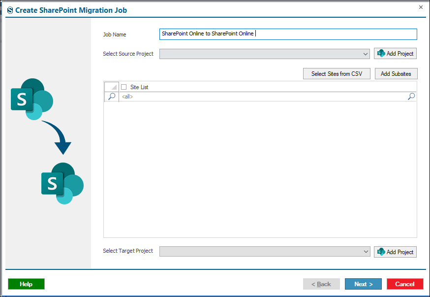 Create Migration job