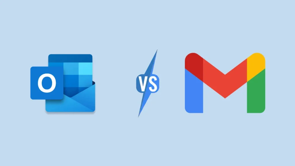 Outlook vs Gmail -comparison, differences featured image