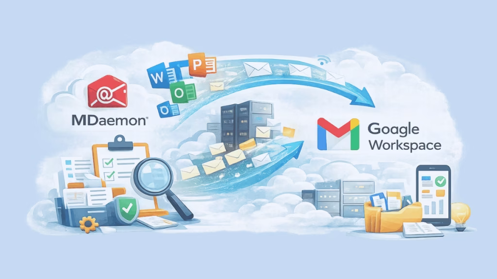 MDaemon to Gmail or Google Workspace migration