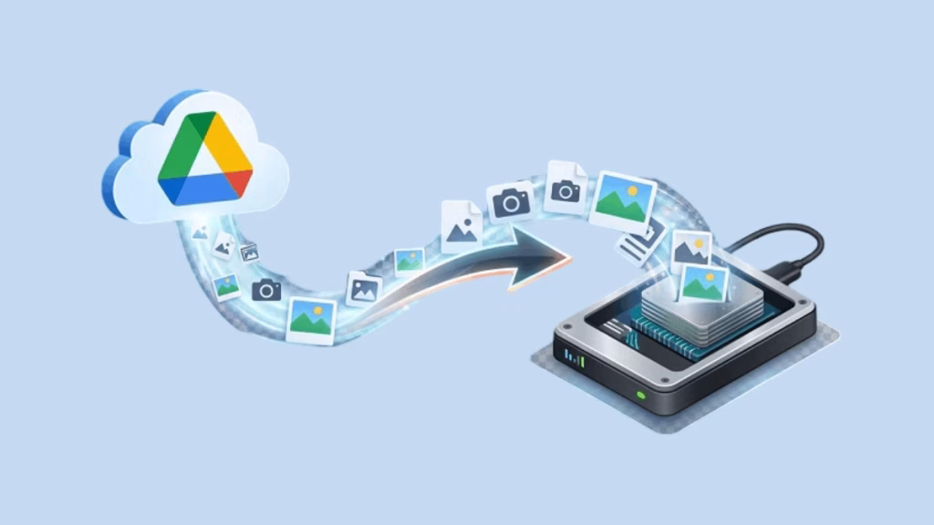 Transfer Photos from Google Drive to an External Hard Drive