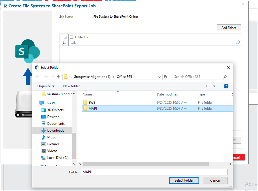 Select and Add Folder