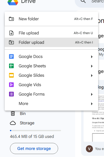 Choose Folder or File Upload