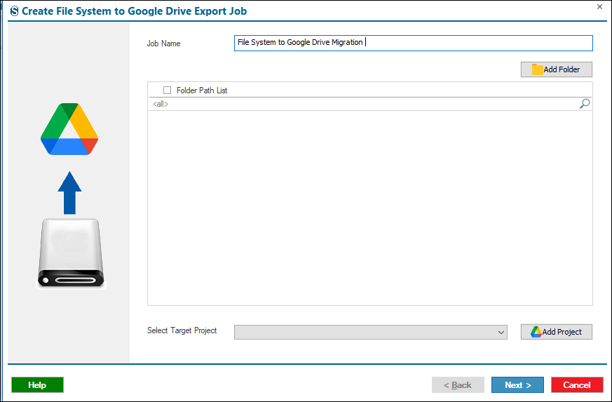 Create new migrationm job and enter the name