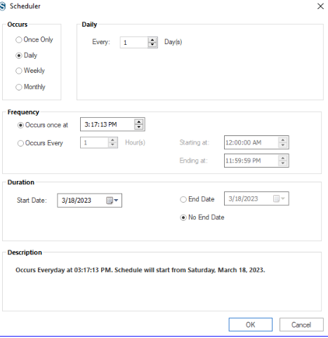 Scheduler for running migration later