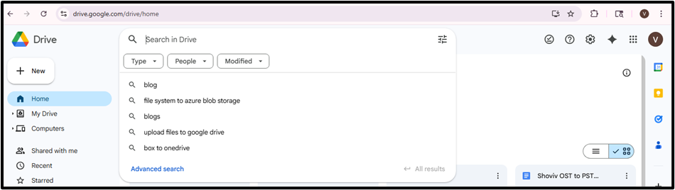 Search data to migrate