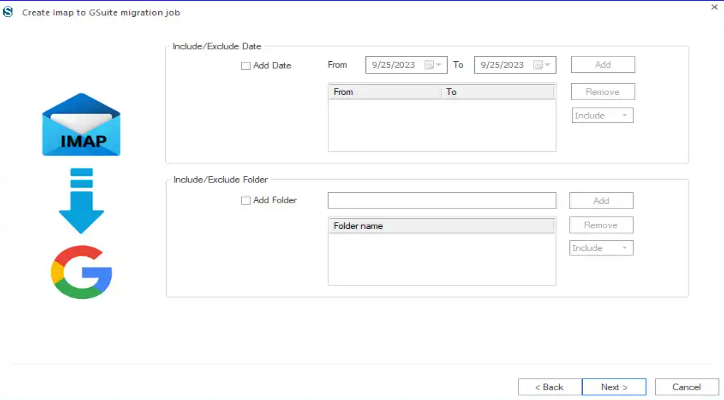 Include Exclude folders
