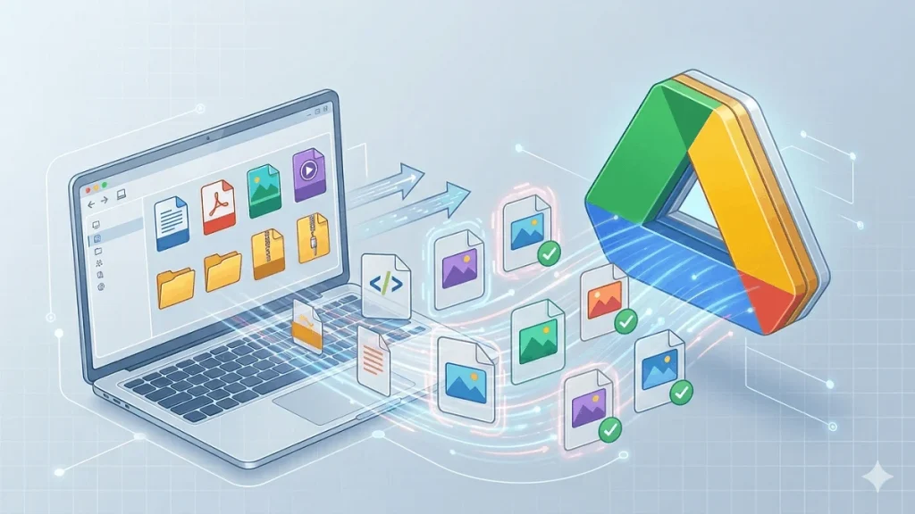 Upload files to google drive