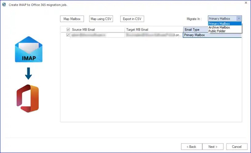Map Source Mailboxes with Target