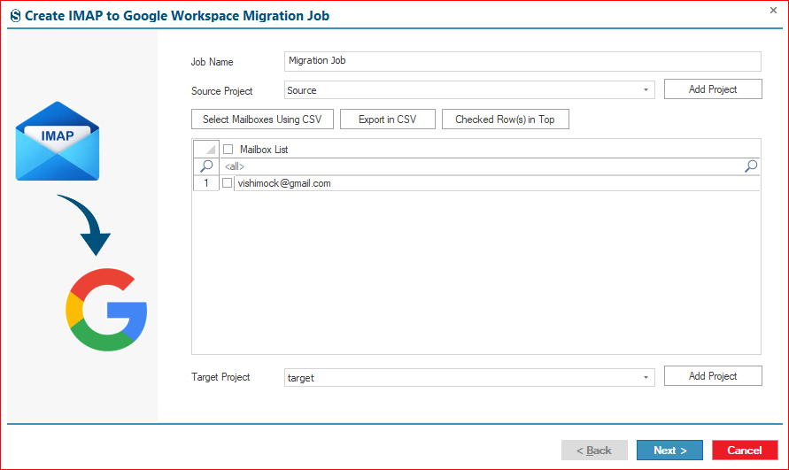 Add Source and Target