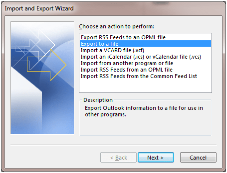 Export to a File