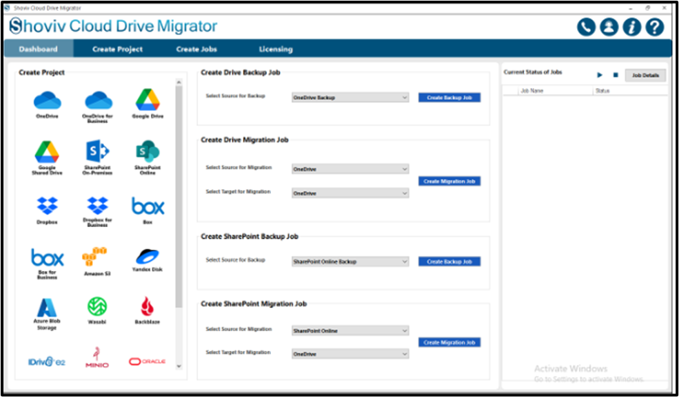 Run Shoviv Cloud Drive migrator