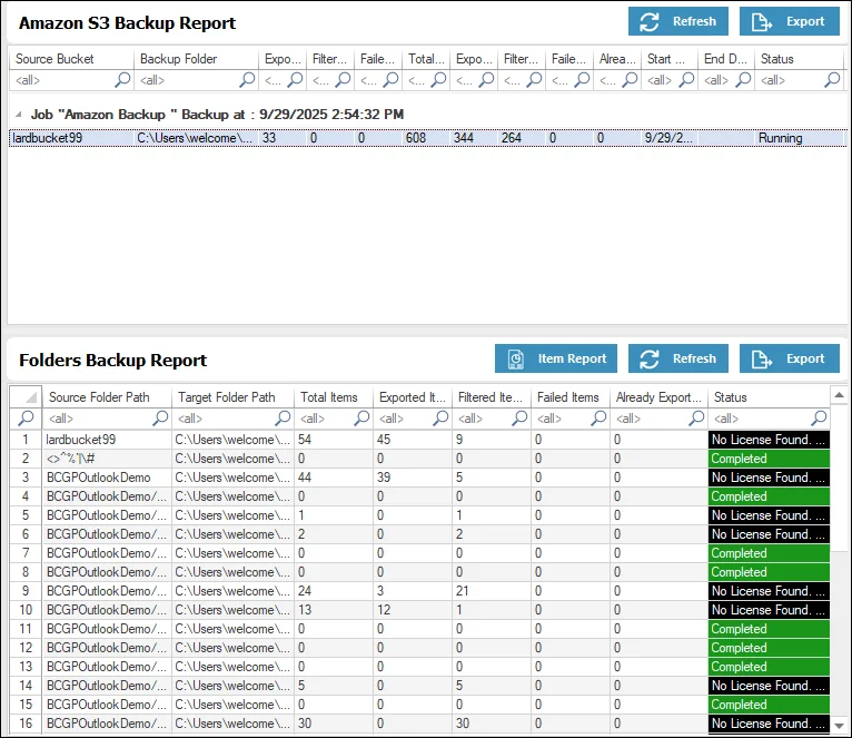 amazon S3 backup