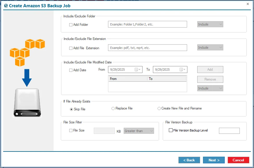 amazon S3 backup