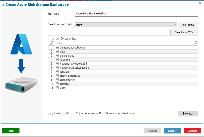 azure blob storage backup