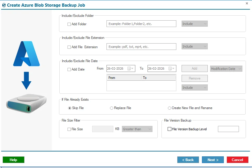 azure blob storage backup