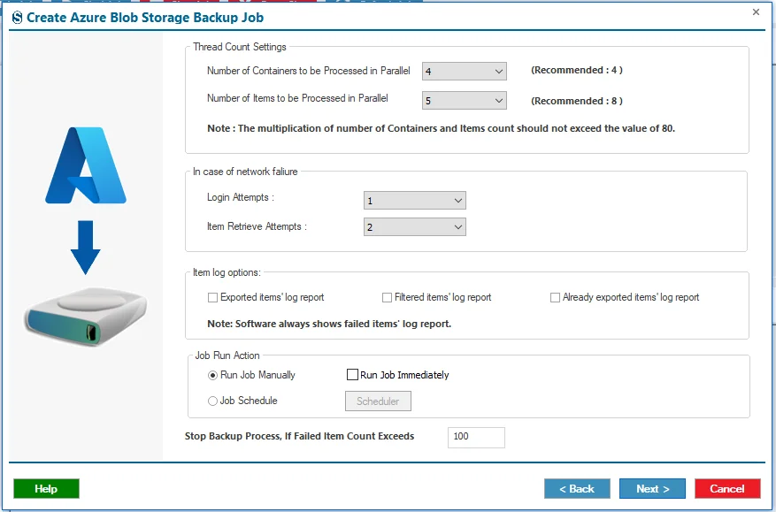 azure blob storage backup