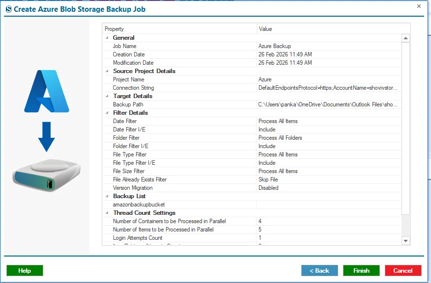 azure blob storage backup