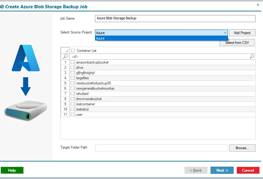 azure blob storage backup