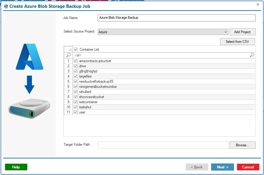 azure blob storage backup