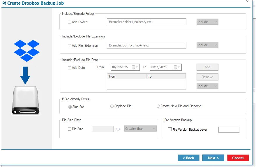 Dropbox backup