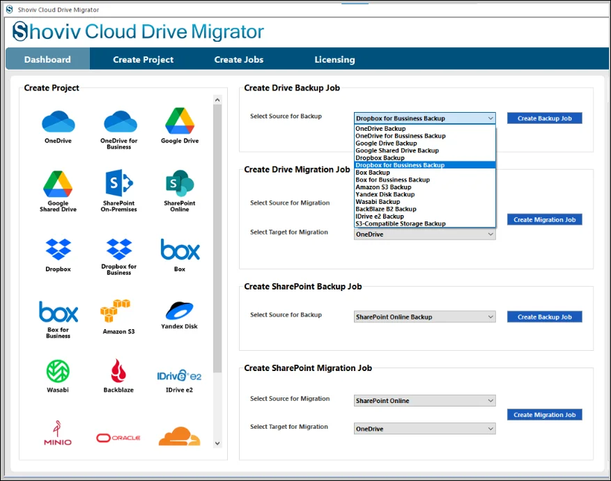 Dropbox backup