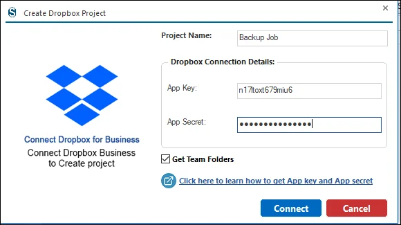 Dropbox backup