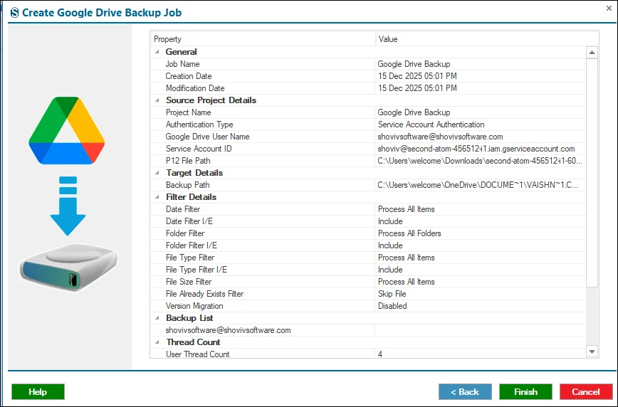 google drive backup
