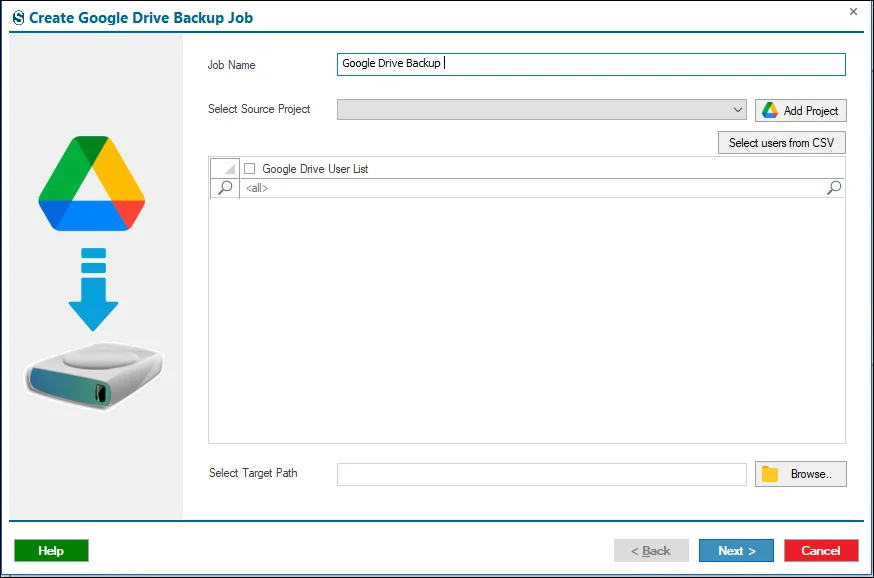 Enter job name