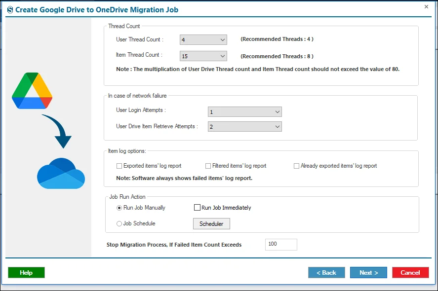 Google drive to Onedrive