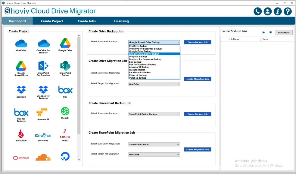 google shared drive backup