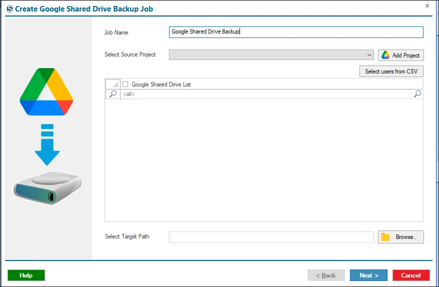 google shared drive backup