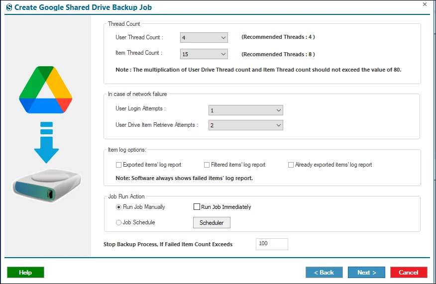 google shared drive backup