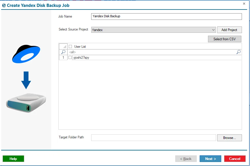 yandex disk backup