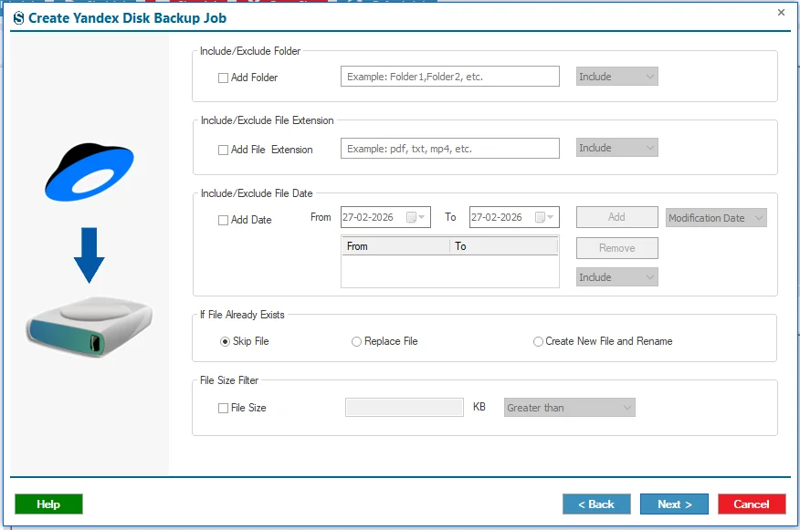 yandex disk backup