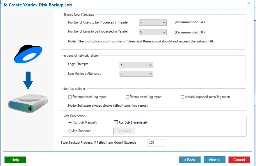 yandex disk backup