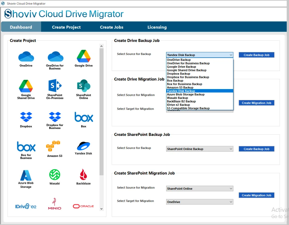 yandex disk backup