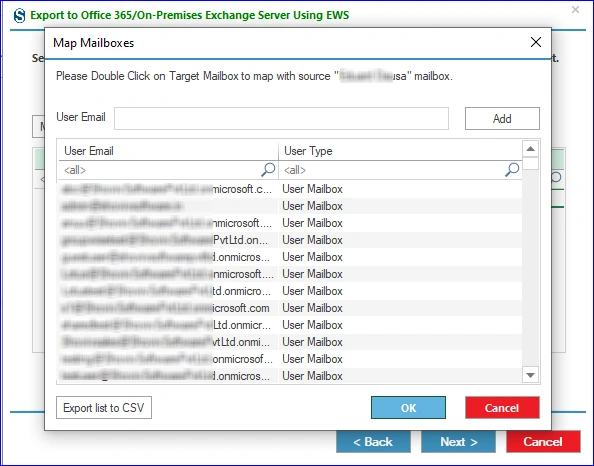 Select Required Mailboxes