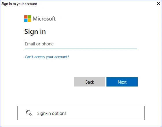 Choose the auto authentication