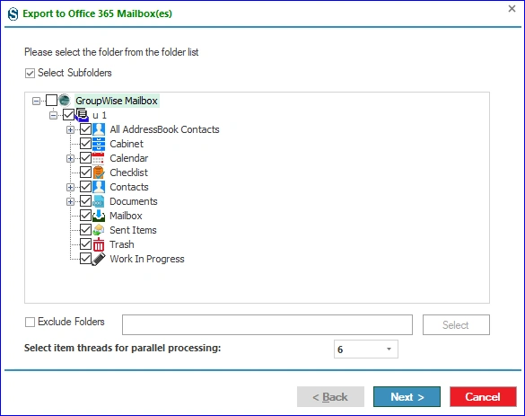 Select Subfolder