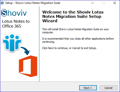 install Shoviv Lotus Notes Migration Suite