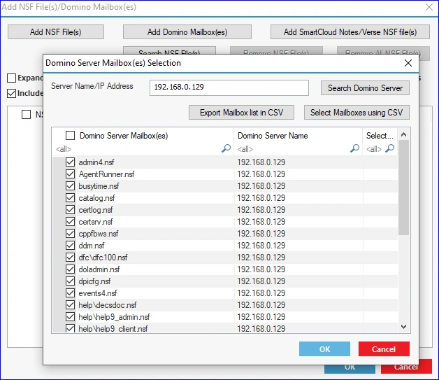 Add Domino Mailboxes